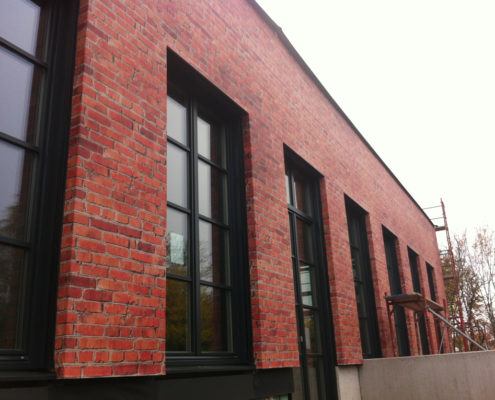 Textilfassade, Textilspannrahmen, Privat, Linz