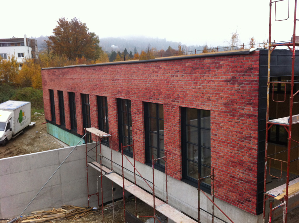 Textilfassade, Textilspannrahmen, Privat, Linz
