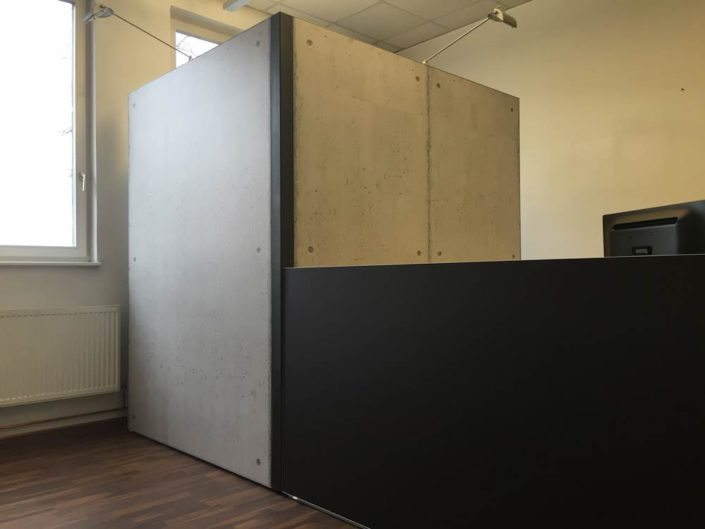 Textilspannrahmen, Sichtschutz, Raumtrenner, Büro