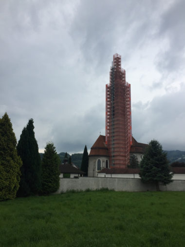 Gerüstwerbung, Brunner, Höchst