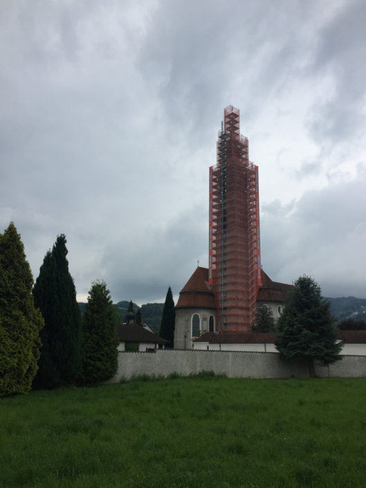 Gerüstwerbung, Brunner, Höchst