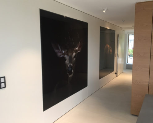 bedruckte Dibondbilder, Hochglanz-lackiert, flächenbündige montiert, Schattenfuge
