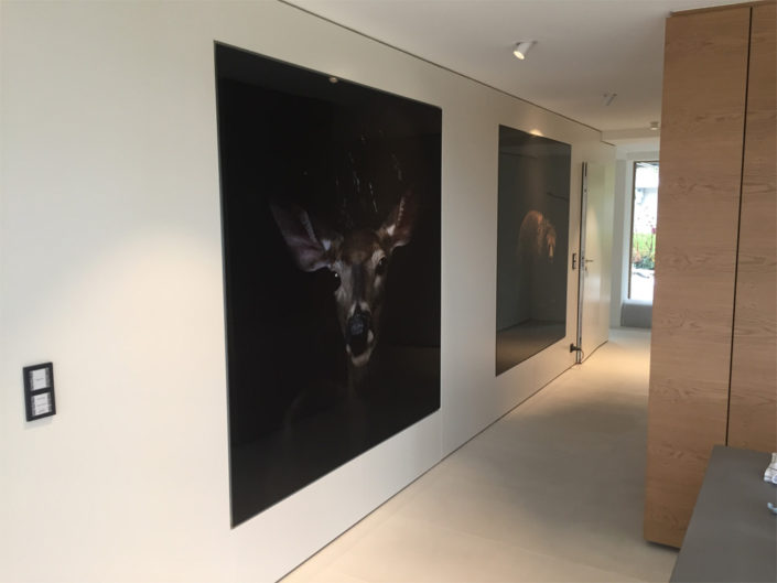bedruckte Dibondbilder, Hochglanz-lackiert, flächenbündige montiert, Schattenfuge