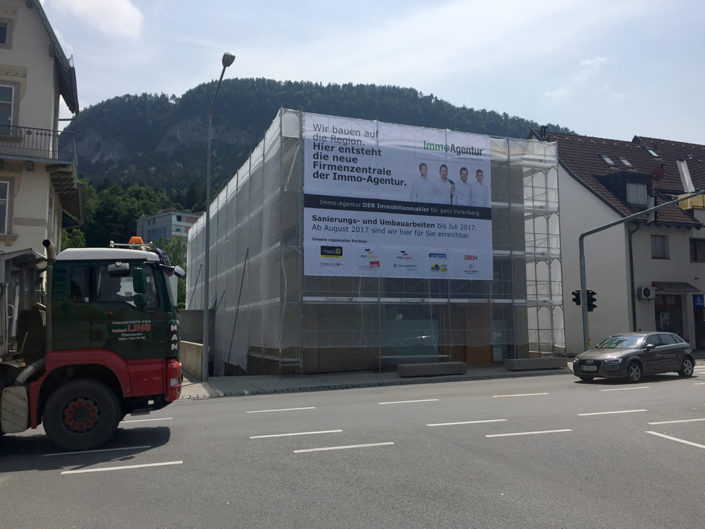 Gerüstwerbung, ImmoAgentur, Götzis