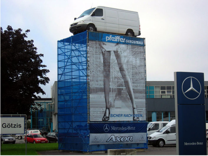 Gerüstwerbung, Pfeiffer, Götzis