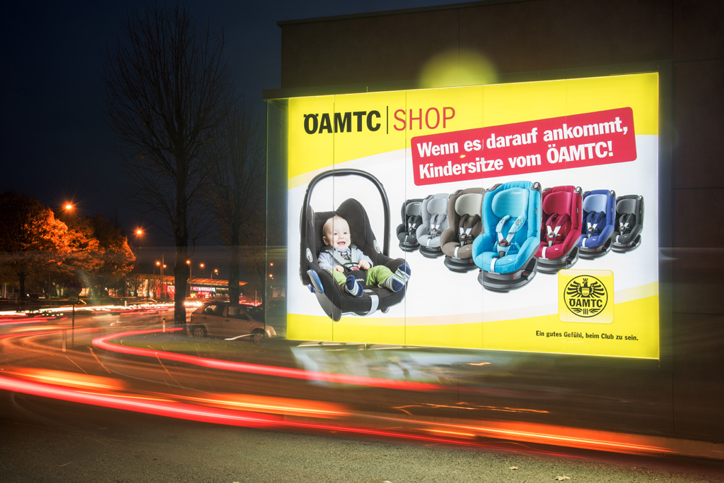Leuchtrahmen, Textilspannrahmen, OEAMTC