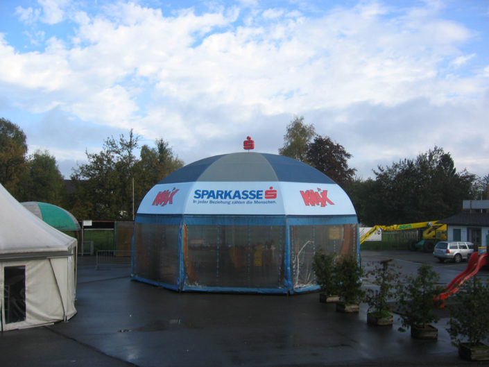 Verklebung, Zelt, Sparkasse, Lustenau