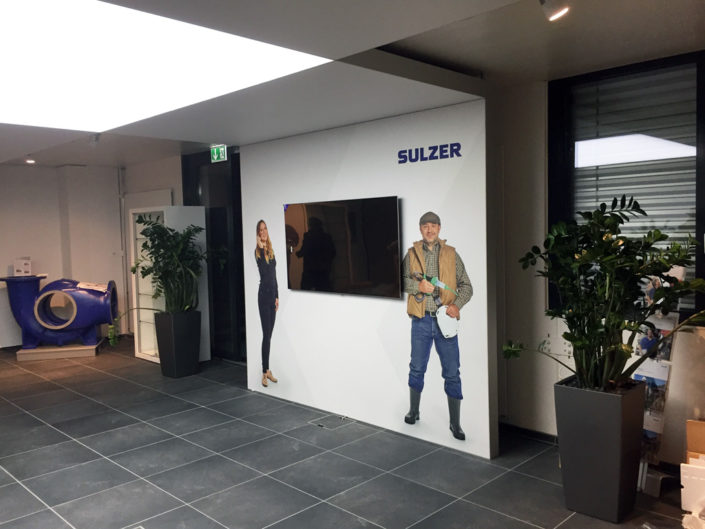 Textilspannrahmen Showroom Sulzer