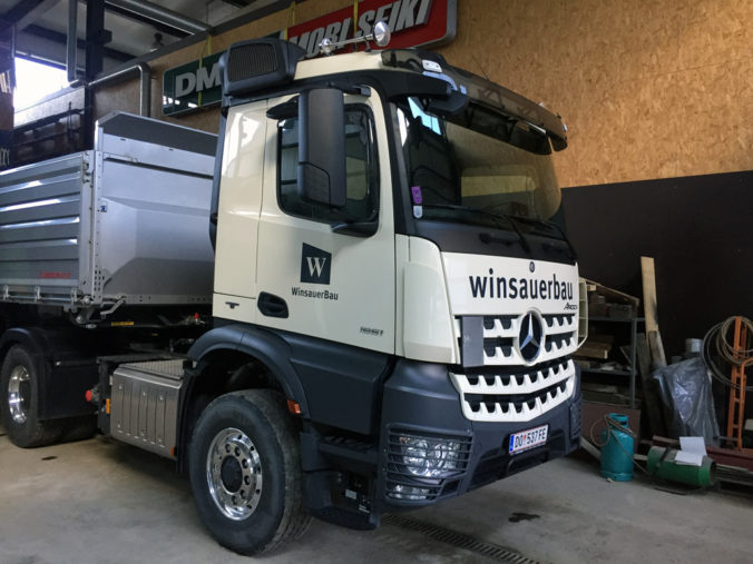 Beschriftung LKW, Winsauerbau,