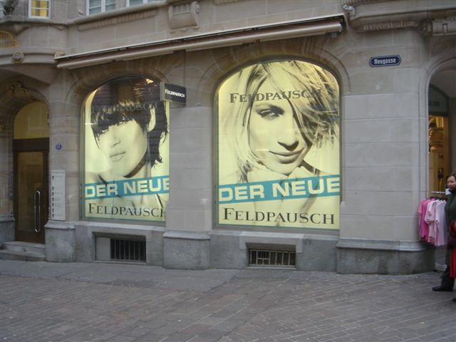 Leuchtrahmen, Schaufenster, Feldpausch, Schweiz