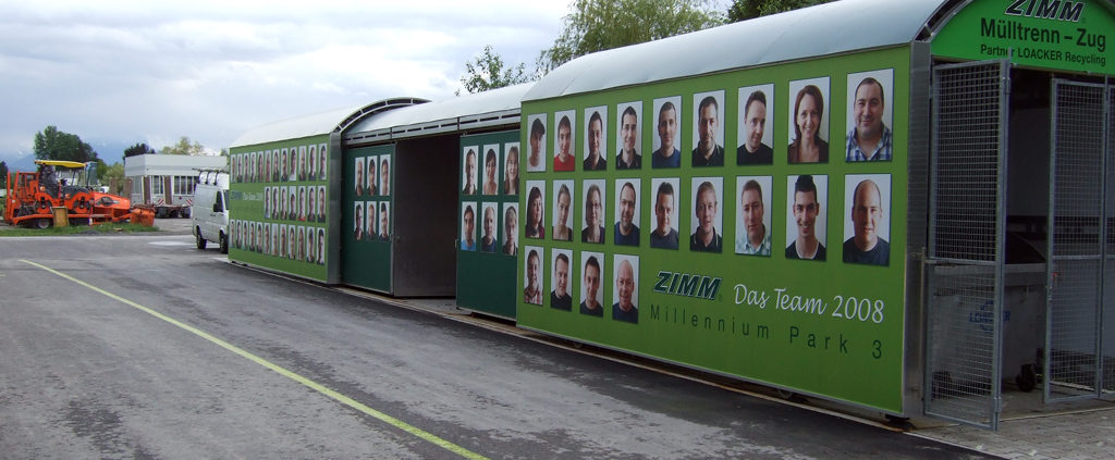 Textilspannrahmen, Mülltrennzug, Zimm, Lustenau