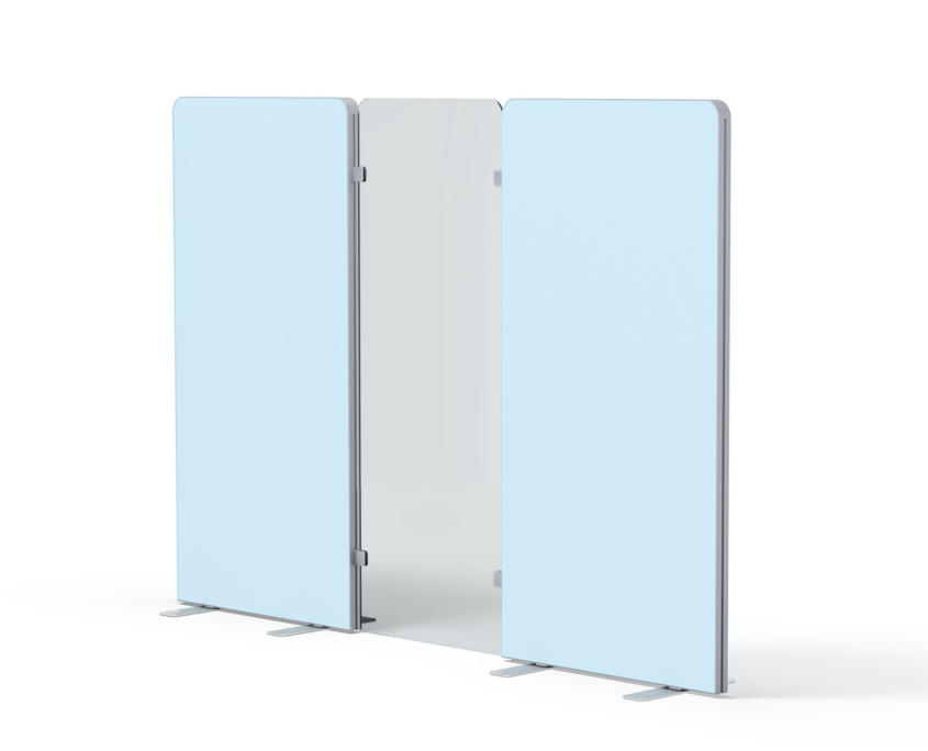 Trennwand mit Plexi neutral Schutzzonen