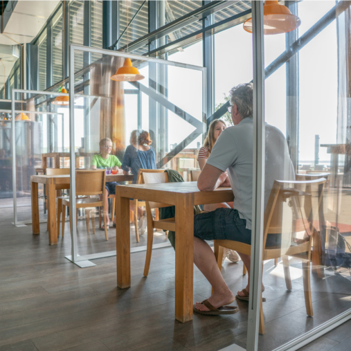 Schutzzonen Schutzwand Restaurant
