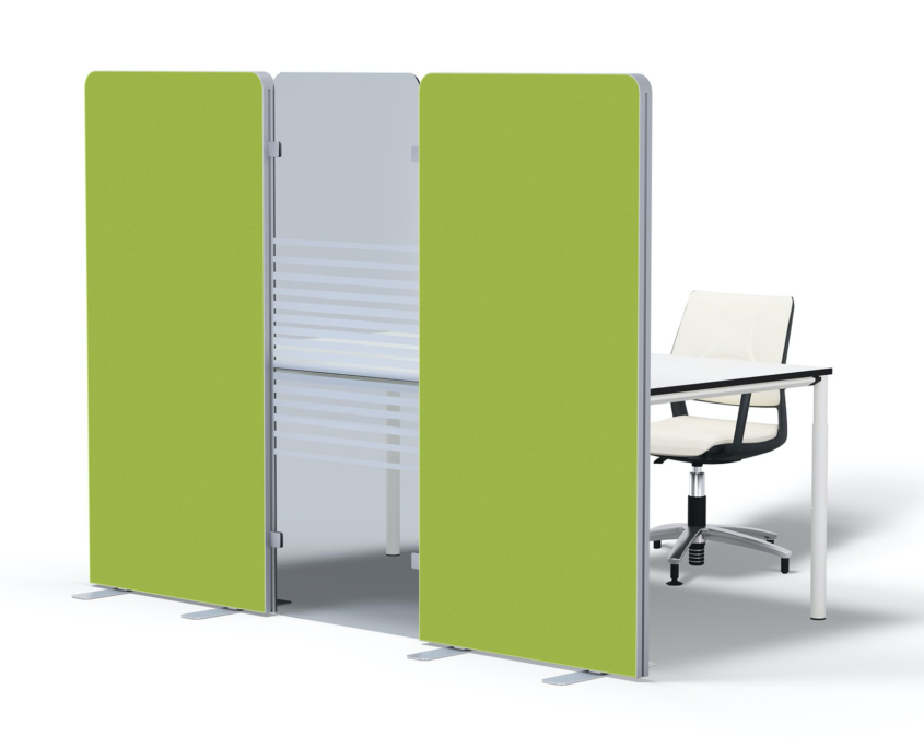trennwand mit Plexiglas Schutzzonen